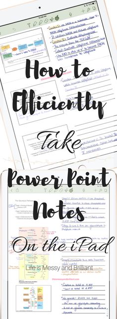 an ipad with the text how to efficiently take power point notes on the ipad and print it