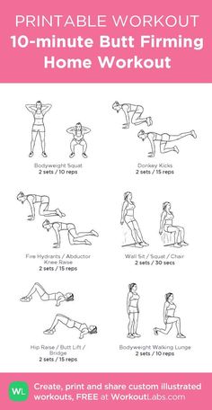 the printable workout guide for women to do at home