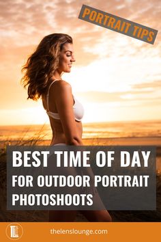 Best time of day for outdoor photography - outdoor portrait tips for photographing outdoors with natural light and or off camera flash. The best hours for portrait photography depending on type of photography, light quality and photography subjects. Lifestyle photography techniques for best time of day to take pictures, best time of day for beach photos. This photography tutorial on the best time of day for portrait lighting outdoors gives photography lighting tips for family photography, maternity photography, senior photography and headshot photography Portrait Light Exposure, Blue Hour Photography, Outdoor Portrait Photography, Portrait Photography Tips, Portrait Lighting, Popular Photography, Photography Subjects, Outdoor Portraits