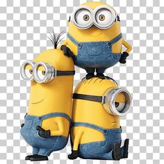 two minion characters standing next to each other