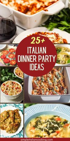 Big Italian Dinner, Dinner Party Family Style, Italian Entrees For A Crowd, 7 Course Meal Menu Ideas Italian, Italian Dinner Ideas For A Crowd, Italian Family Style Dinner, Diy Dinner Party Ideas, Fancy Italian Dinner Party