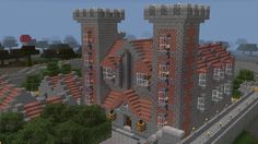 an image of a castle in minecraft