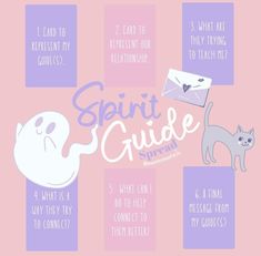 a poster with instructions on how to use the spirit guide