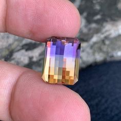 Shape Pixel Cut Weight 12.25 Carats Dimensions 15.90*11.80*9.05 MM Origin Brazil Colour Bicolor Clarity VVS This high-quality Faceted Ametrine Gemstone features a stunning Pixel Cut, showcasing 12.25 carats of sparkling brilliance. Enjoy the striking contrast of amethyst and citrine in a single gem, perfect for adding depth and vibrance to any jewelry piece. Elevate your collection with this rare and unique gemstone. Purple Faceted Amethyst Jewelry, Faceted Gold Amethyst Gemstones, Ametrine Necklace, Multicolor Natural Amethyst Gemstones, Oval Multi-stone Amethyst Gemstones, Amethyst And Citrine, Brazil Colors, Unique Gemstones, Citrine