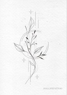 a black and white drawing of a plant