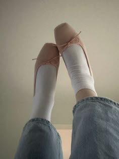 Ballet Flats Outfit, Pink Ballet Flats, Flats Outfit, Flat Loafers, White Socks, Aesthetic Shoes, Loafers Shoes, Ballerina Shoes