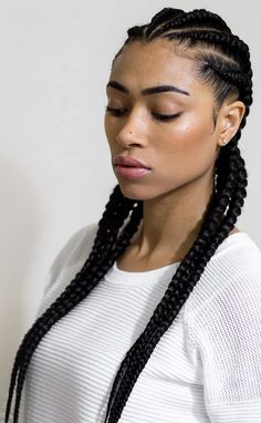 cheveux coiffure cornrow braid tresses tresse visiter ruly africaines braids africaine Natural Hair Treatments, Queen Hair, Penteado Cabelo Curto, Natural Hair Braids, Cornrow, Cornrow Hairstyles, Long Braids