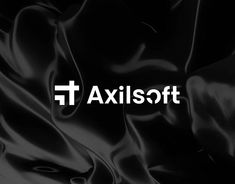 a black background with white text that says,'axlisoft'on it