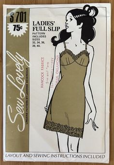 a sewing pattern for ladies's full slip