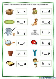 worksheet for beginning and ending sounds with pictures to help students learn the letter sound