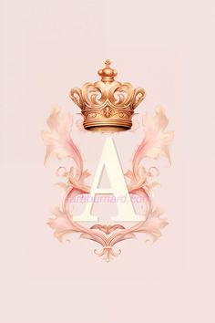 the letter a is surrounded by a crown