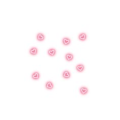 pink hearts are arranged in the shape of a circle