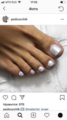 Homecoming Pedicure Ideas, Classy Gel Pedicure, French Toenails With Design, Gel Polish Feet Designs, 2024 Spring Pedicure, French Polish Pedicure, Toenail Art Designs Wedding, Taupe Pedicure Toenails, White Pearl Toe Nails