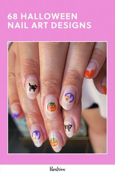 Here are 68 simple Halloween nail art designs to try in 2024. From silver spider webs to a micro French manicure, these ideas go far beyond your basic black October nails. Simple Halloween Nail Art, Micro French Manicure, Simple Halloween Nail, Halloween Nail Art Designs, Halloween Nail Art Easy, Halloween Manicure, Green Polish, Nail Tape