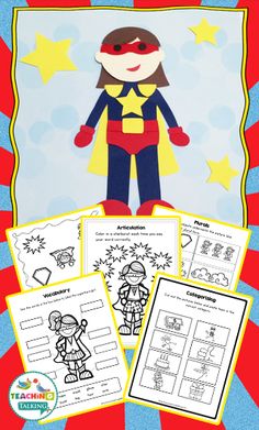 an image of a super hero worksheet