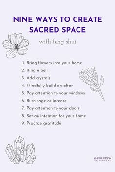 A sacred space is a location, physical or metaphorical, that inspires feelings of reverence, peace, or a connection to something bigger than yourself. It's a place set apart for spiritual or religious purposes, but it can also be more personal.  #motivation #inspiration  #positivemindset #deathpositivity #guidingsol #normalizingdifficultconversations Basic Feng Shui Tips, Making Your Home A Sanctuary, Make Your Home A Sanctuary, Reiki Room Decor Interior Design, Room Feng Shui Bedroom, Crystals For Living Room, Feng Shui Examples, Feng Shui Bedroom Decoration, Feng Shui Quotes