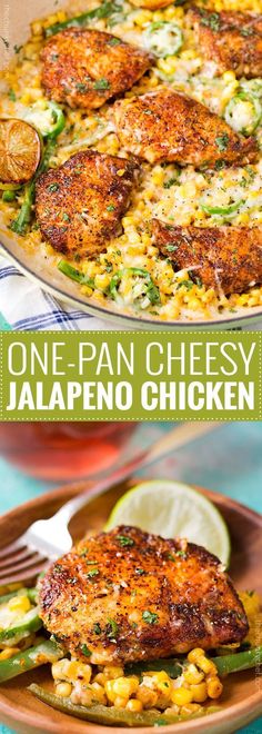 one pan cheesy jalapeno chicken is an easy weeknight dinner