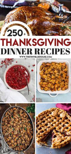 thanksgiving dinner recipes including turkey, cranberry sauce and other holiday treats for the whole family