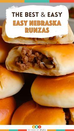 some buns stacked on top of each other with the words, the best and easy easy