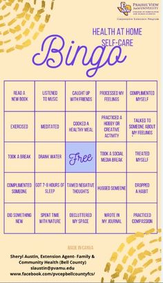 Monthly Bingo, Self Care Bingo, Workplace Wellbeing, At Home Self Care, Home Self Care, Feelings Activities, Bingo Template, Counseling Activities