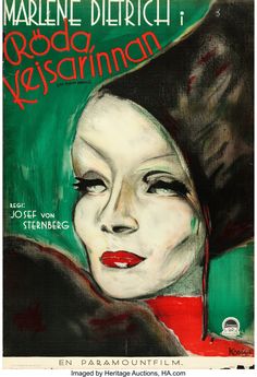 a poster with a woman's face painted on it