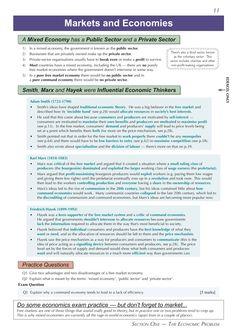 a document with the words market and economic