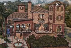 this is an artist's rendering of a mansion