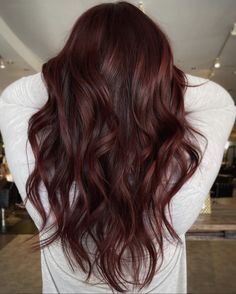 Red Balayage Hair, Dark Red Hair Color, Chocolate Hair, Dark Red Hair