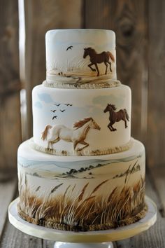 Meadow Gallop: A Birthday Cake That Races with the Wind Horse Cakes Ideas, Horse Birthday Cake Ideas, Horse Cakes Birthday, Horse Cake Ideas, Horses Cake, Barn Cake, Food For The Gods, Horses Galloping