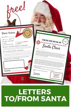 santa letter to santa from santa claus with the text, free printable letters to santa