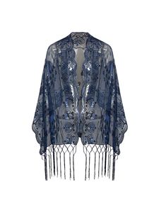 PRICES MAY VARY. Material: High quality polyester fabric, sequins and fringe. Size: 63.4"/161cm x 23.8"/60.5cm (length of fringe not included); Length of fringe: 8.7"/22.1cm. Design: See-through evening shawl embellished with shimmering sequins, embroidered hearts and peacock patterns, braided tassels dangling from the ends. Features: This chiffon wrap with glittering decorative sequins will pair perfectly with your dazzling 1920s flapper outfit. The rectangle design offers versatile wearing sty Evening Shawls And Wraps, Flapper Outfit, Embroidered Hearts, Evening Shawls, Bridal Shawl, Weaving Designs, Chiffon Wrap, Polka Dot Scarf, Sheer Scarf