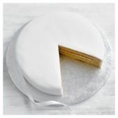 a white cake with a slice missing from it