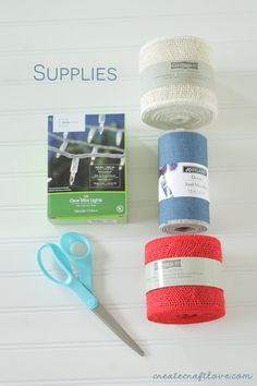 the supplies needed to make this craft include yarn, scissors, and twine strips