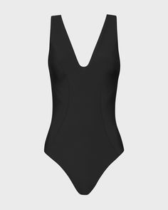 The Vida One Piece in Black is a flattering plunge V neck swimsuit, crafted from our Sculpteur® fabric, which supports and shapes the bust. Vida features wide, comfortable shoulder straps and flattering side panels which help define the silhouette. Vida features regular bottom coverage is suitable for large busts up to cup size DD. Fabric sustainably made in Italy.Garment sustainably made in Australia. Chic Solid Color V-neck Swimwear, Black V-neck Lined Swimwear, Black Lined V-neck Swimwear, Lined V-neck Swimwear For Poolside, Black V-neck Elastane Swimwear, Black Fitted Swimwear With Wide Straps, Black Seamless V-neck Swimwear, Solid Swimwear With Wide Straps For Pool, Pool Swimwear With Wide Straps