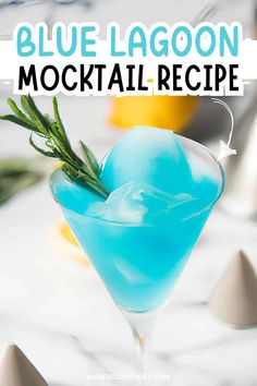 Create a delicious Blue Lagoon Mocktail with blue curaçao syrup, soda, and lemonade. This non-alcoholic drink is perfect for summer parties or a relaxing day by the pool. Enjoy a vibrant, tropical beverage that's simple and family-friendly.