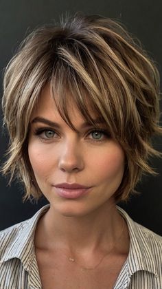 Best Hacks for Shaggy Layered Bob 💇 Modern Mullet Women Short Hair, Choppy Bob Hairstyles For Thick Hair, Cute Bobs For Fine Hair, Short Shaggy Bob With Bangs, Shaggy Layered Bob, Womens Short Haircut, Layered Stacked Bob Haircut, Worst Haircuts