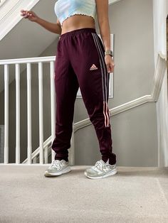 Amazing Vintage adidas Softshell Track Pants  ❤️🔥 ⚡️⚡️ Specifics: Size M unisex, Drawcord and elasticated waist, side pockets, good condition - check 4th pic, DM for more info. 💙 Modelled on size 8, 5'4"  #joggers #sportswear #tracksuitbottoms #baggypants #adidas ------------------------------------------------------------- PLEASE READ: Overall GOOD vintage condition but please be aware that all vintage items will usually show a few signs of wear bobbles, pull thread, small stain, minor discol Leg Training, Tracksuit Bottoms, Vintage Adidas, Tapered Legs, Track Pants, Manchester, Favorite Outfit, Overalls, Loose Fitting