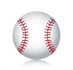 a white baseball ball with red stitching on the outside and in the inside, isolated against a white background