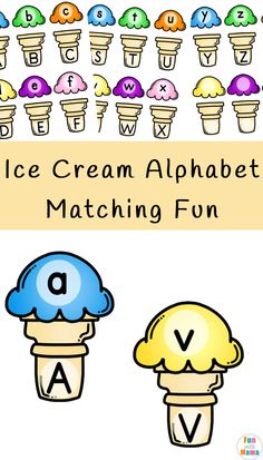 ice cream alphabet matching fun for kids