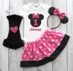 a minnie mouse outfit and matching headband