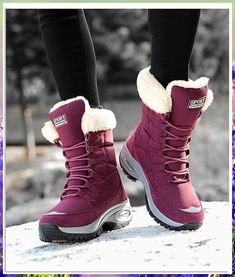 Stay stylish and warm this season with our trendy winter shoes high boots! From cozy fur-lined styles to sleek leather designs, these boots are perfect for keeping your feet toasty in the cold weather. Elevate your winter wardrobe with these must-have footwear essentials. Red Boots Women, Bota Country, Glamour Vintage, Fabric Boots, Warm Boots, Beige Shoes, Retro Women, Snow Boots Women, Women Boots