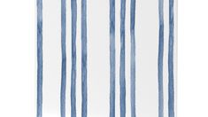 a blue and white striped wallpaper with vertical lines on the bottom half of it