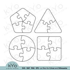 Small puzzle template, autism puzzle piece Circle puzzle template, Rounded square puzzle template, Pentagon Puzzle template, Triangle puzzle template Triangle Puzzle, Circle Puzzle, Puzzle Piece Template, Iris Folding Templates, Puzzle Template, Crochet Baby Shoes Pattern, Felt Pattern, Puzzles Gifts, Rounded Square