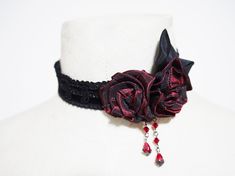 Antique Beast Choker - Black x Red Draculaura Redesign, 3d Outfit, Babydoll Goth, Vampire Fashion, Cage Dress, House Clothes, Gothic Dolls, Steampunk Accessories, Engagement Dresses