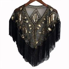 Size :   52cm * 33cm  Color : shown as picture  This listing is for 1 pcs , More in stock Fringed Shawl For Party, Beaded Shawl For Parties, Cape Shawl, Dress Decoration, Elegant Prom, Wedding Wraps, Versatile Dress, Versatile Dresses, Wedding Bride