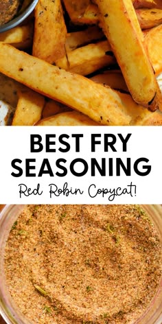 the best fry seasoning for red robin cougat is in a glass bowl