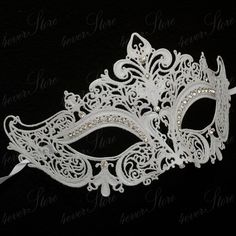 Mascarade Wedding, Winter Masquerade, Wedding Masquerade, White Masquerade Mask, White Masquerade, Masquerade Wedding, Venetian Masquerade Masks, Steampunk Top Hat, Halloween Ball