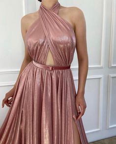 Gown - Teuta Matoshi Duriqi Fabric Rendering, Teuta Matoshi, Lame Fabric, Pink Gown, Green Gown, Easy Shape, Custom Size Dresses, Beaded Gown, Stylish Clothes For Women