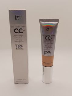 It Cosmetics Your Skin but Better CC+ Cream SPF50 Nuetral Medium. Anti Aging Concealer, Color Correcting Cream, It Cosmetics Cc Cream, Physical Sunscreen, Color Correcting, Too Faced Foundation, It Cosmetics, Hydrating Serum, Hydrolyzed Collagen