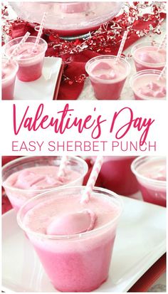 easy sherbet punch for valentine's day is the perfect way to celebrate with friends and family